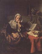 Nicolaes maes An old Woman asleep (mk33) USA oil painting artist